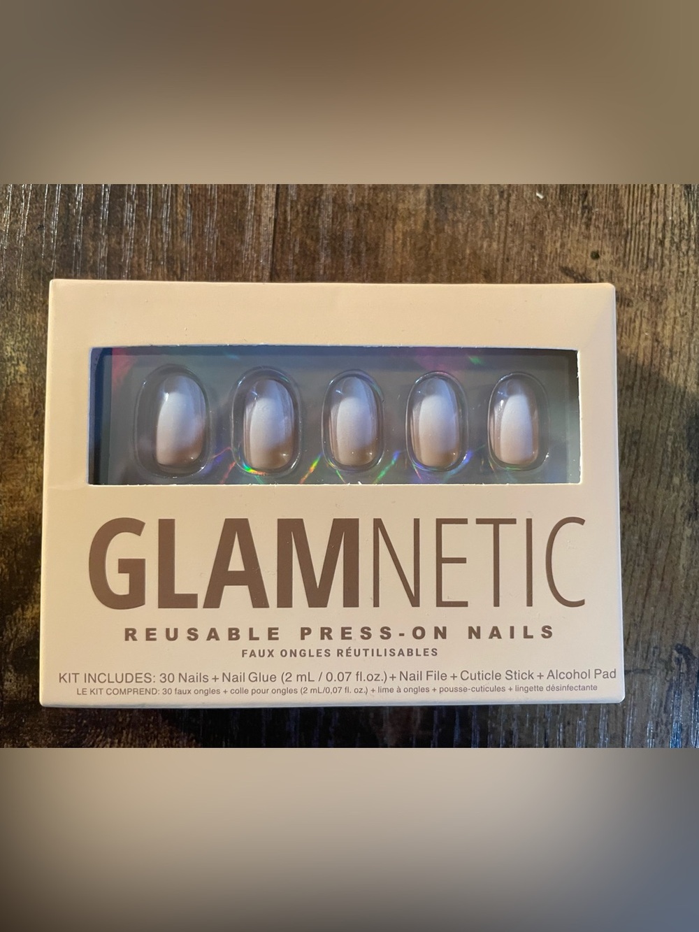 Reusable Press-On Nails in Pearl White - Brand Unknown